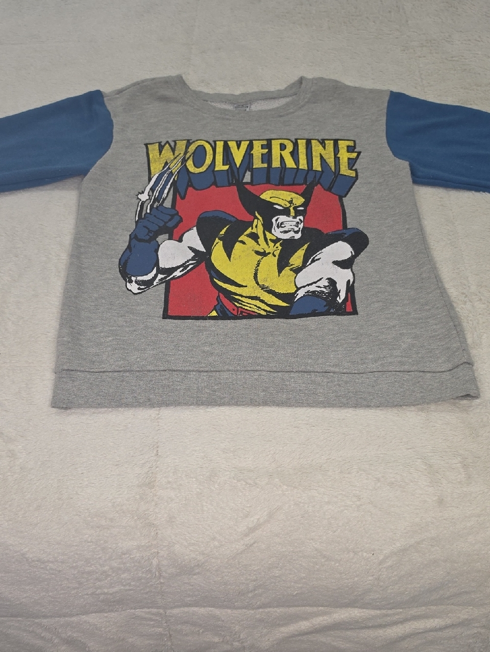 Marvel Wolverine Pullover Sweatshirt - Grey & Blue